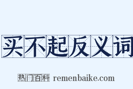 买不起反义词是什么意思的图片